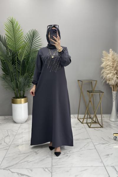 Jülide Abiye Elbise Füme Füme