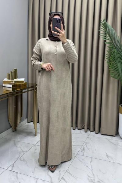 Kamer Triko Elbise Vizon Vizon