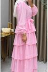 Katkat Elbise Pembe  Pembe