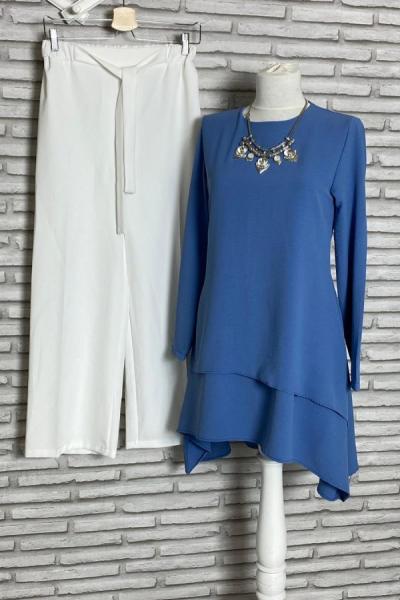 Katlı Aerobin Tunik Mavi Mavi