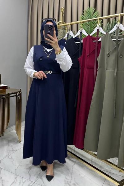 Kemerli jile gömlek ve jile ikili takım Karışık Renkler