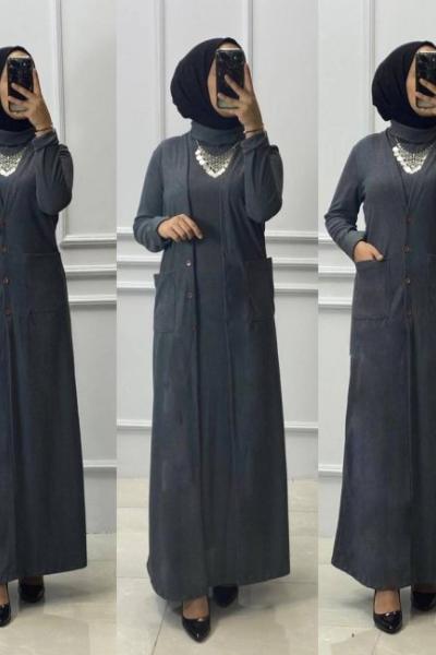 Kibar Takım Elbise Hırka Gri Gri