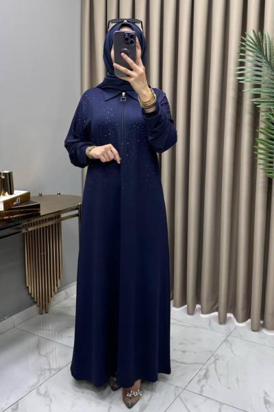 Lale Abiye Elbise Lacivert  Lacivert