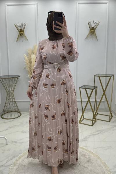 Lalezar Şifon Elbise-Vizon Vizon