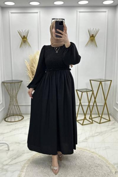 Lara Elbise -Siyah Siyah