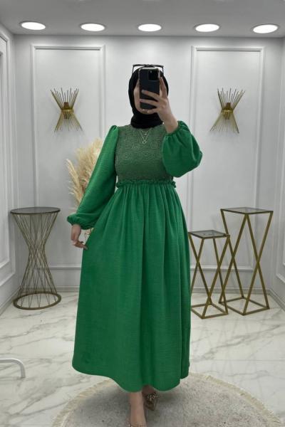 Lara Elbise -Yeşil Yeşil