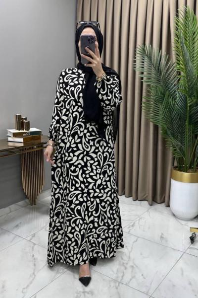 Leyla Elbise Siyah Siyah