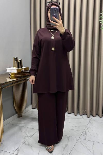 Lidya Takım Kahve Kahverengi