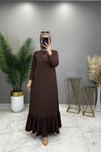 Masal Elbise Kahve Kahverengi