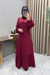 Masal Elbise Bordo Bordo