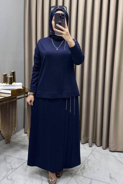 Maya Etekli Takım Lacivert  Lacivert