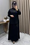 Maya Etekli Takım Siyah Siyah