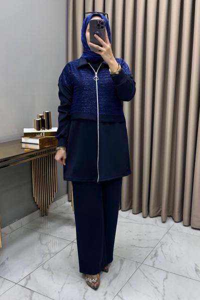 Maya Simli Takım Lacivert  Lacivert