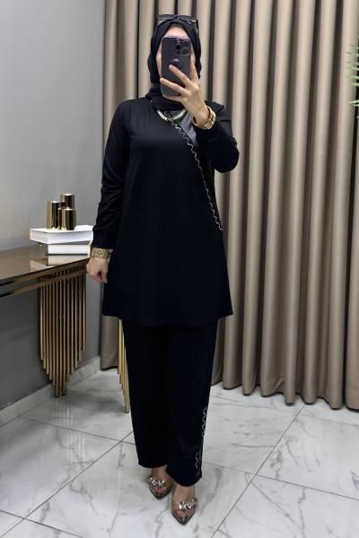 Melike Takım Siyah Siyah