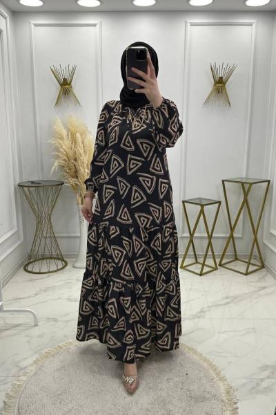 Meltem Elbise Siyah Siyah