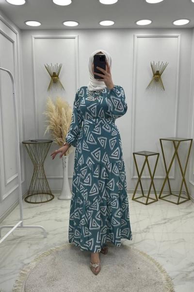 Meltem Elbise Turkuaz Turkuaz