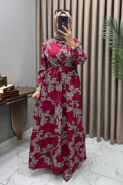 Merve Elbise Bordo  Bordo