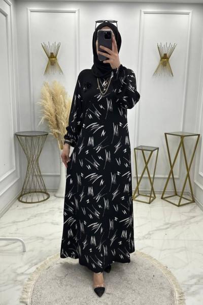 Mesve Elbise Siyah  Siyah