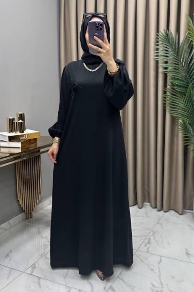 Mila Elbise Siyah Siyah