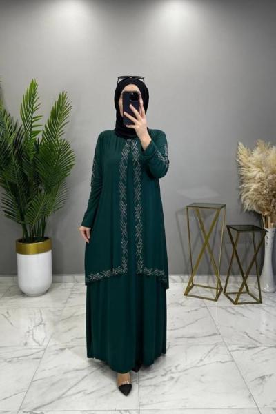 Minel Abiye Elbise Zümrüt Zümrüt