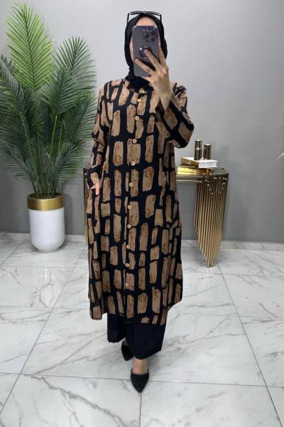 Nare Takım Kahve Kahverengi