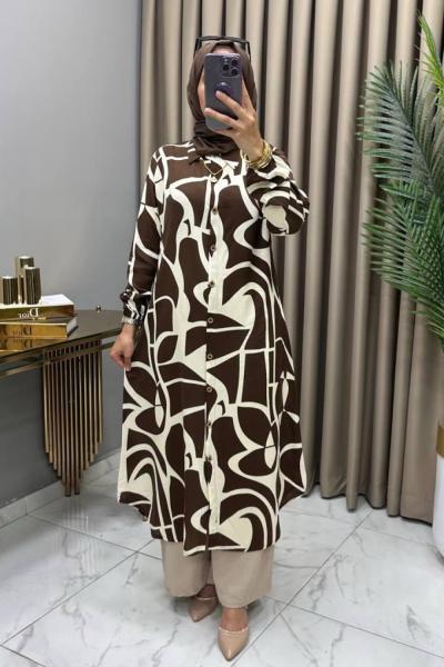 Nazar Takım Kahve Kahverengi