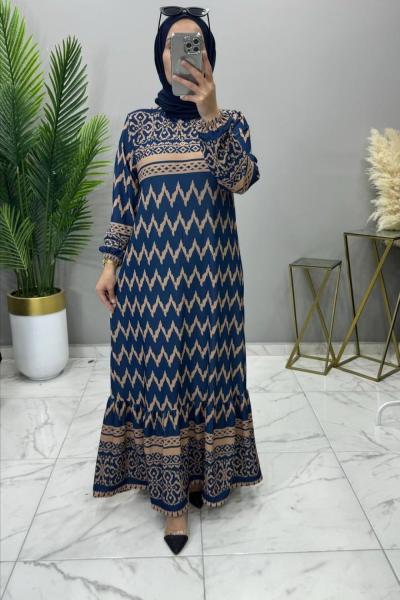 Nergis Elbise Lacivert Lacivert