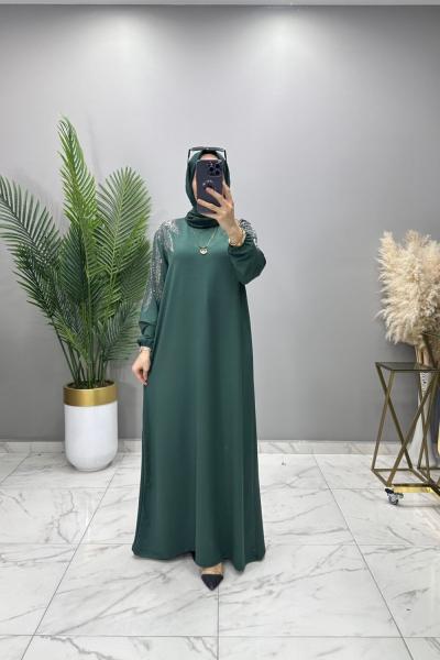 Nilda Abiye Elbise Zümrüt  Zümrüt