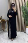Nilüfer Elbise Kazayağı kazayağı siyah