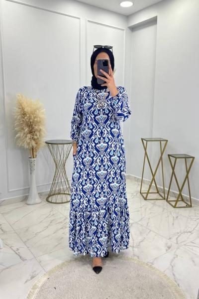 Nisa Elbise Lacivert Lacivert