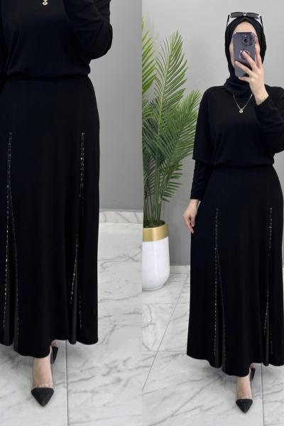 Nuray Abiye Etek Siyah 2 Adet(açıklamaya beden yazınız) Siyah