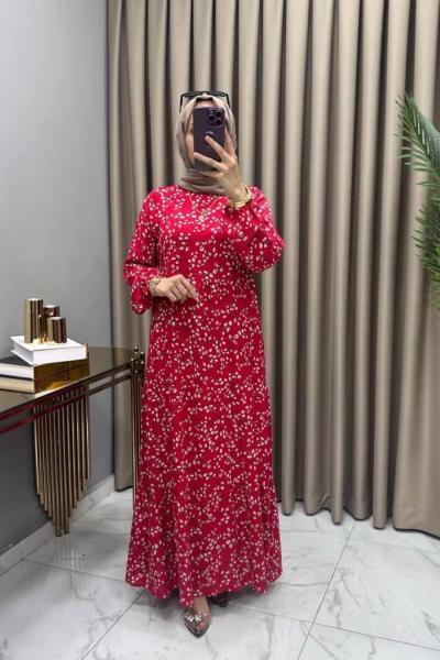 Nurcan Elbise Bordo Bordo