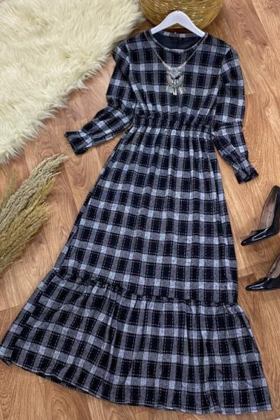 Oduncu Elbise Siyah Siyah