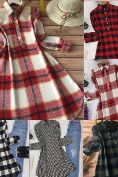 Oduncu Gömlek Pamuklu İki Adet çoklu renk