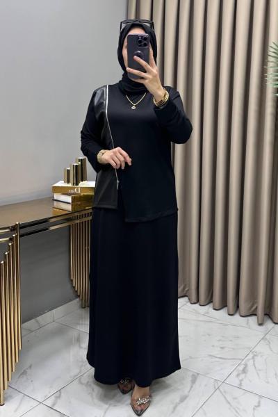 Ömür Etekli Takım Siyah Siyah