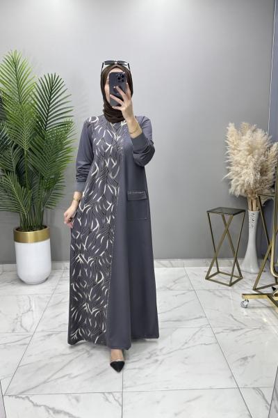 Öykü Elbise Füme Füme