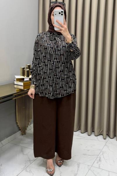 Özden Takım Kahve Kahverengi