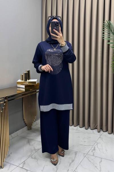 Özge Ribanalı Takım Lacivert Lacivert