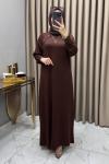 Özlem Elbise Kahve  Kahverengi