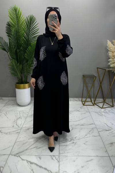 Palmiye Elbise Siyah  Siyah