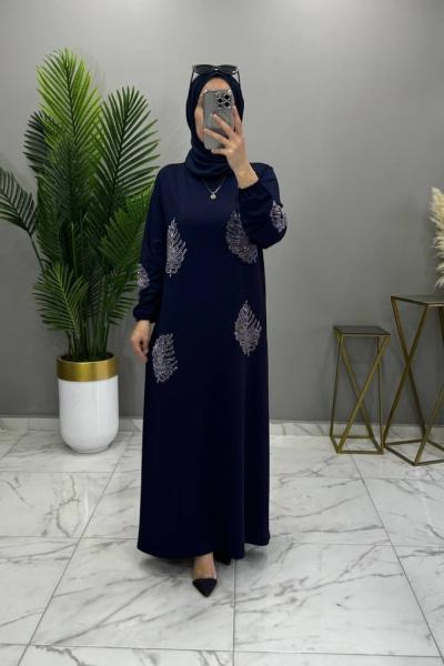 Palmiye Elbise Lacivert Lacivert