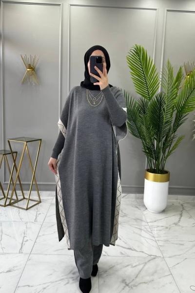 Panço Takım Üçlü Gri Gri