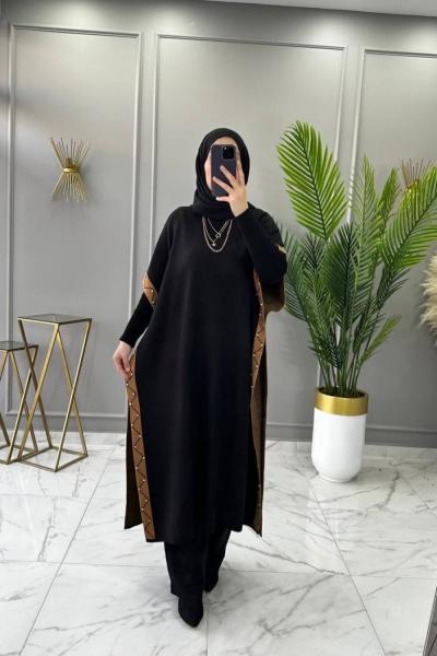 Panço Takım Üçlü Siyah Siyah