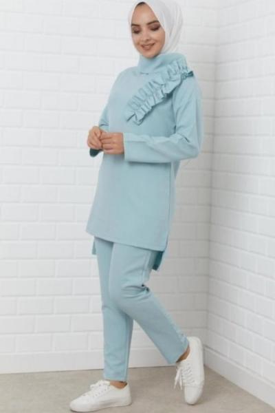 Pantolonlu İkili Takım Mint - Şık  Mint Yeşili