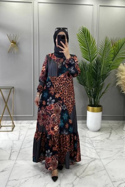 Papatya Elbise Gri Gri