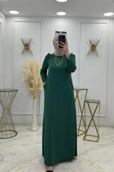 Pelin Elbise Yeşil Yeşil