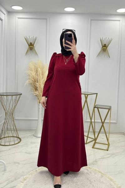 Pelin Elbise Bordo Bordo