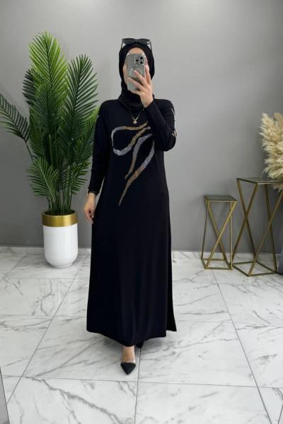 Peril Elbise Siyah Siyah