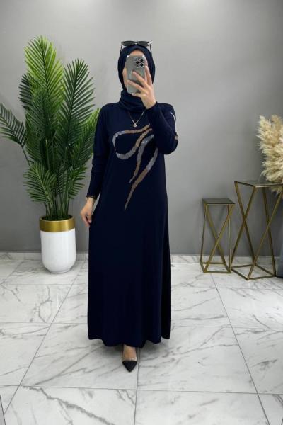 Peril Elbise Lacivert Lacivert