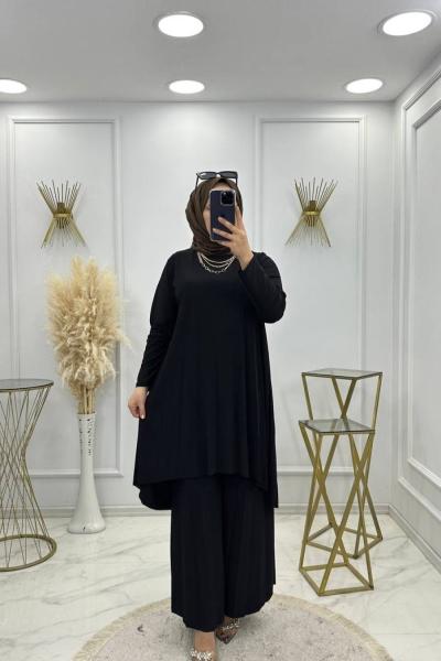 Piliseli Takım Siyah  Siyah